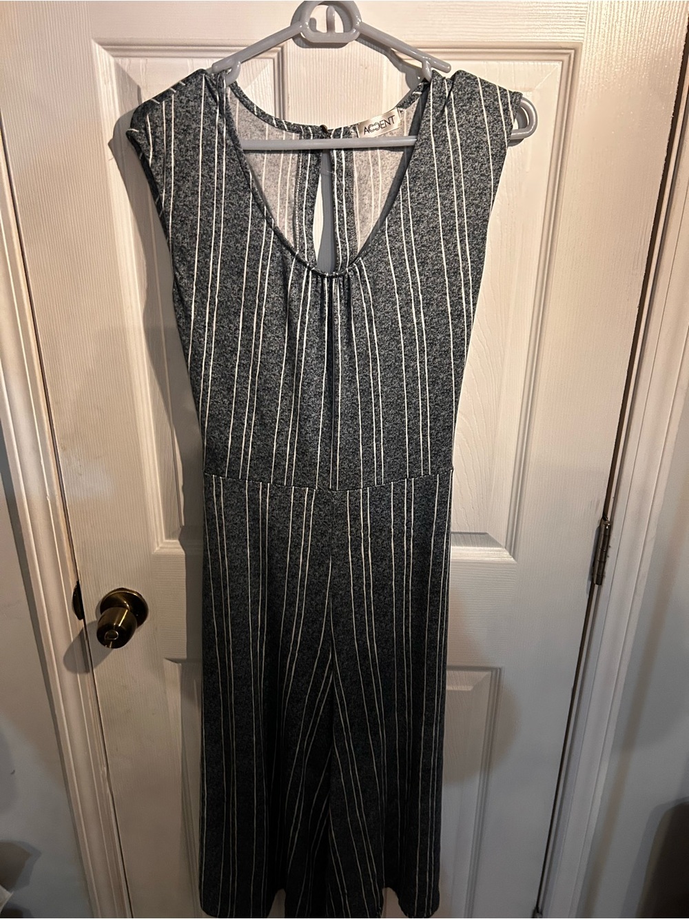 Striped Gray Jumpsuit by Accent